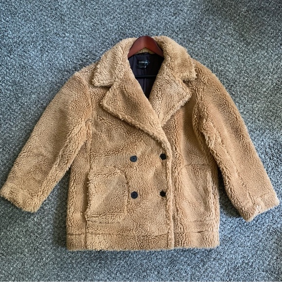 49. Carbon38 Double Breasted Teddy Coat Size M - Picture 4 of 16